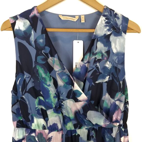 Soft Surroundings NWT Women's Ashlyn Maxi Dress Purple Floral Size Medium - Picture 5 of 9